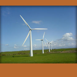 Wind turbine generating electricity in Australia